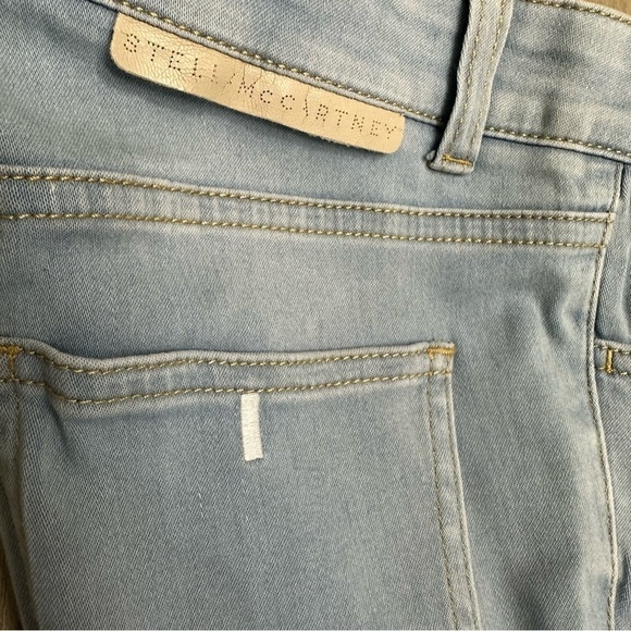 STELLA MCCARTNEY Jessica Skinny Ankle Zip Jeans Light Blue Wash Size 28 Designer - Picture 12 of 13